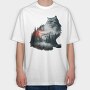 Cat Forest Symphony, Tricou Oversize Barbati (Unisex)