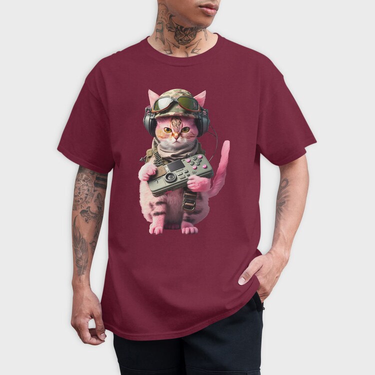 Military Cat Radio, Tricou Barbati (Unisex)