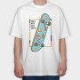 Skate Hard Yeah, Tricou Oversize Barbati (Unisex)