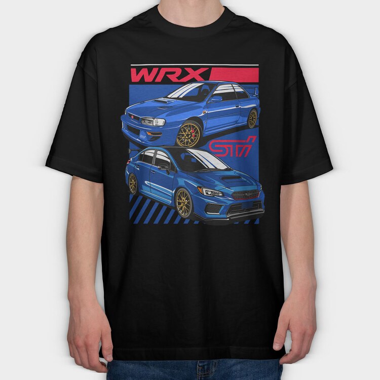 WRX STI 2, Tricou Oversize Barbati (Unisex)