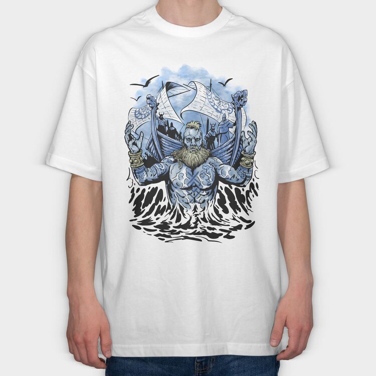 Viking Sea, Tricou Oversize Barbati (Unisex)