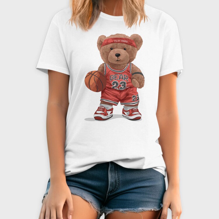 Play Hard Bear, Tricou Barbati (Unisex)