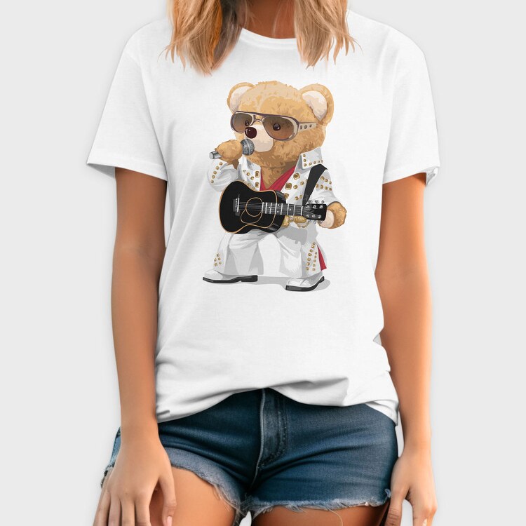 Teddy Elvis Guitar, Tricou Barbati (Unisex)