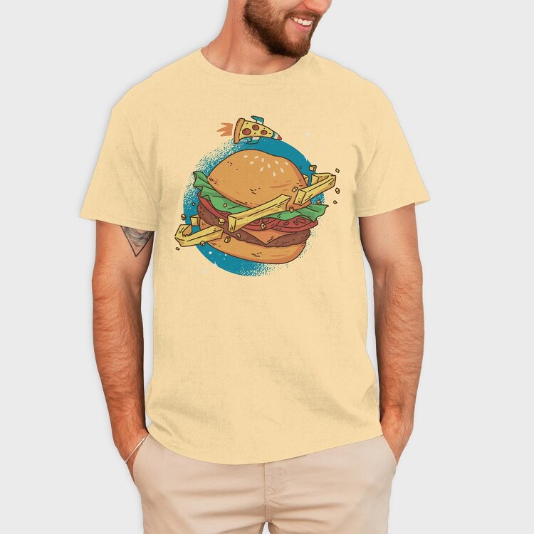 Burger Planet, Tricou Barbati (Unisex)
