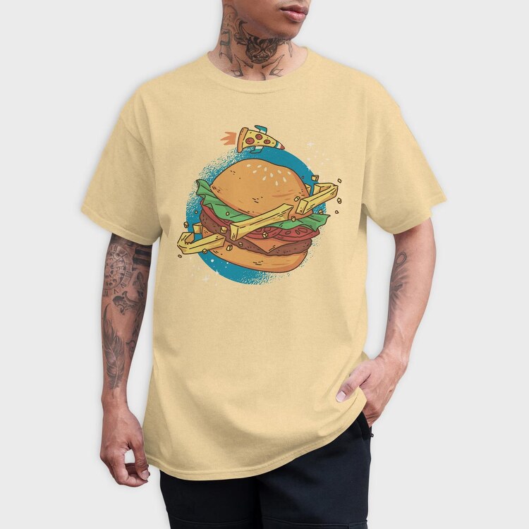 Burger Planet, Tricou Barbati (Unisex)