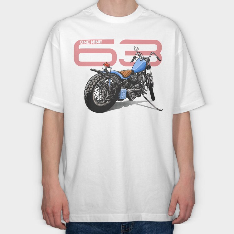 Motorcycle 69, Tricou Oversize Barbati (Unisex)