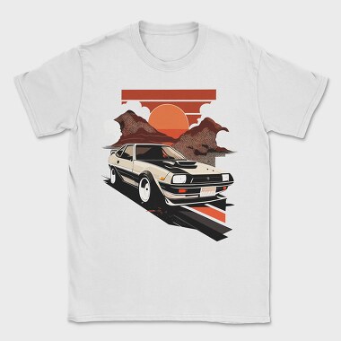 Classic Car Sunset Mountains, Tricou Barbati (Unisex)
