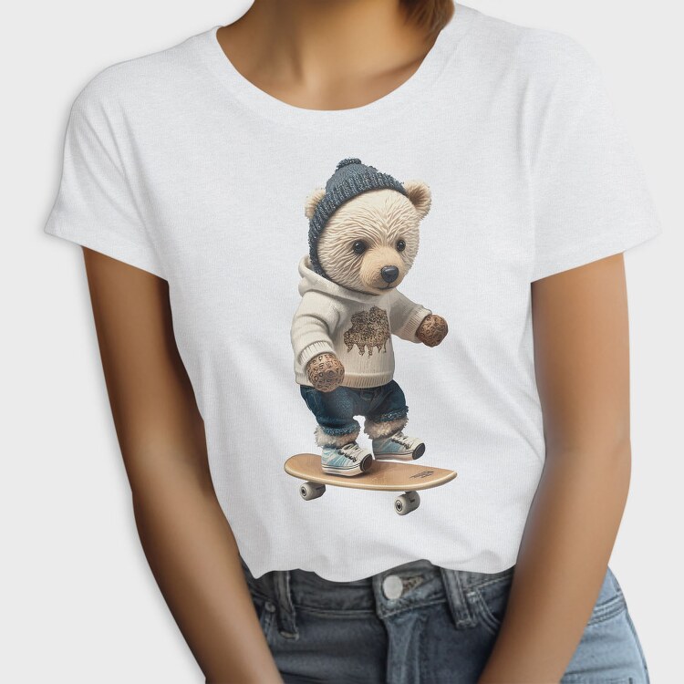 Skateboarding Bear 1, Tricou Femei
