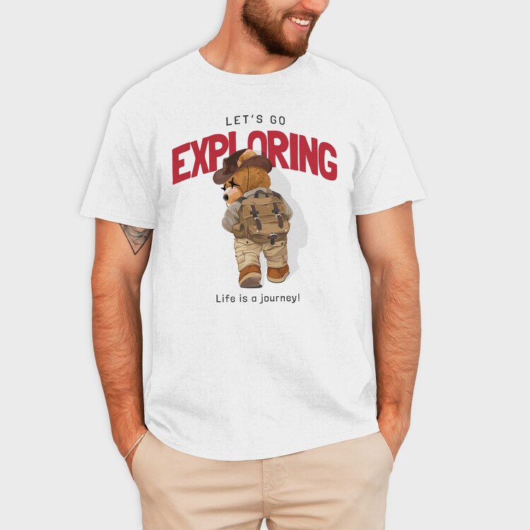 Bear Explorer Journey, Tricou Barbati (Unisex)