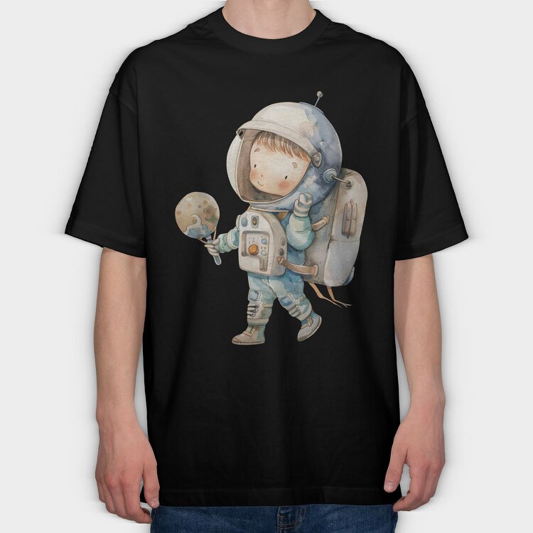 Child Cosmic Adventure, Tricou Oversize Barbati (Unisex)