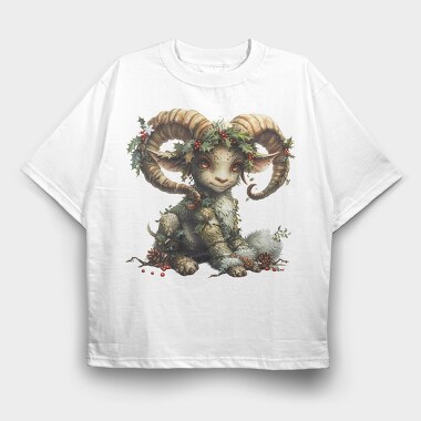 Christmas Airy Animal, Tricou Oversize Barbati (Unisex)