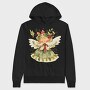Christmas Angel Wreath, Hanorac Oversize Barbati (Unisex)