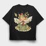 Christmas Angel Wreath, Tricou Oversize Barbati (Unisex)