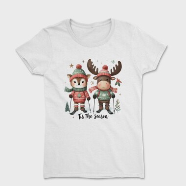 Christmas Animal Skiing, Tricou Femei