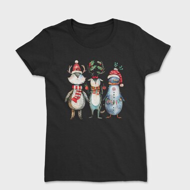 Christmas Animals Bells, Tricou Femei