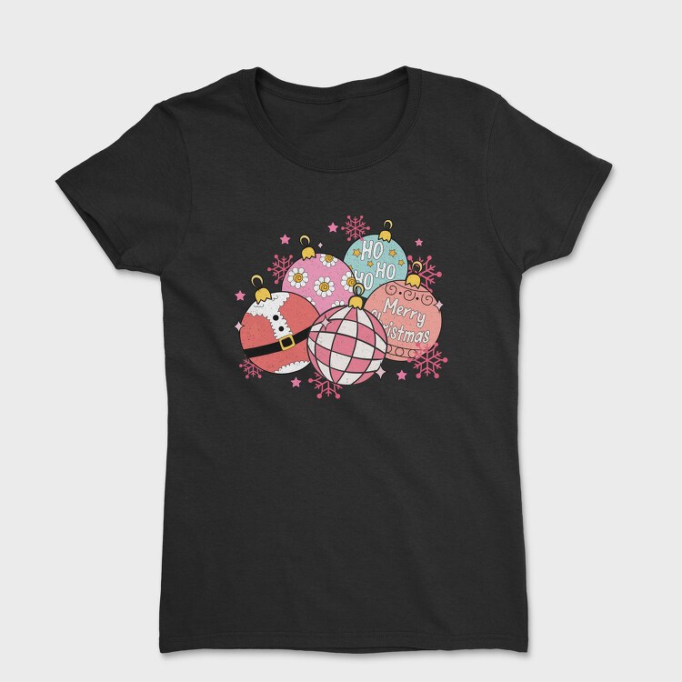 Christmas Balls Sleighs, Tricou Femei
