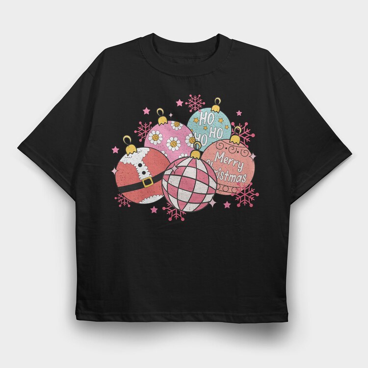 Christmas Balls Sleighs, Tricou Oversize Barbati (Unisex)