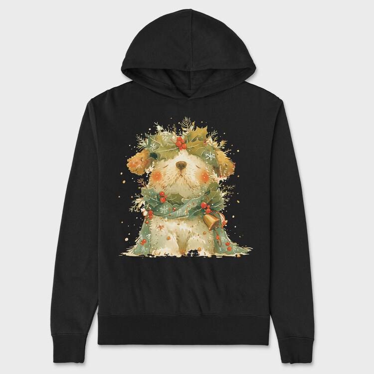 Christmas Bear Holly, Hanorac Oversize Barbati (Unisex)