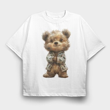 Christmas Bear Jacket 2, Tricou Oversize Barbati (Unisex)