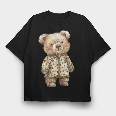 Christmas Bear Jacket, Tricou Oversize Barbati (Unisex)