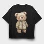 Christmas Bear Jacket, Tricou Oversize Barbati (Unisex)