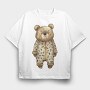 Christmas Bear Jumpsuit, Tricou Oversize Barbati (Unisex)