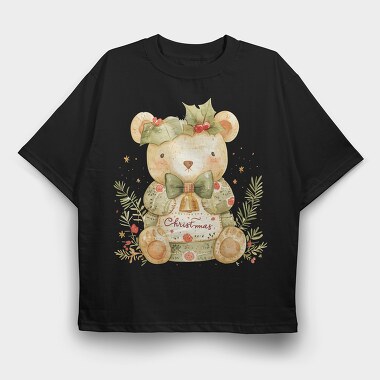 Christmas Bear Ornament, Tricou Oversize Barbati (Unisex)
