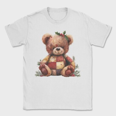 Christmas Bear Patchwork, Tricou Barbati (Unisex)