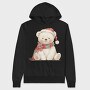 Christmas Bear Santa, Hanorac Oversize Barbati (Unisex)