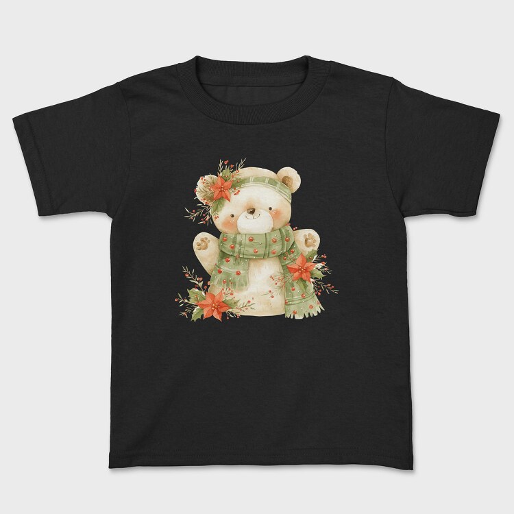 Christmas Bear Scarf, Tricou Copii