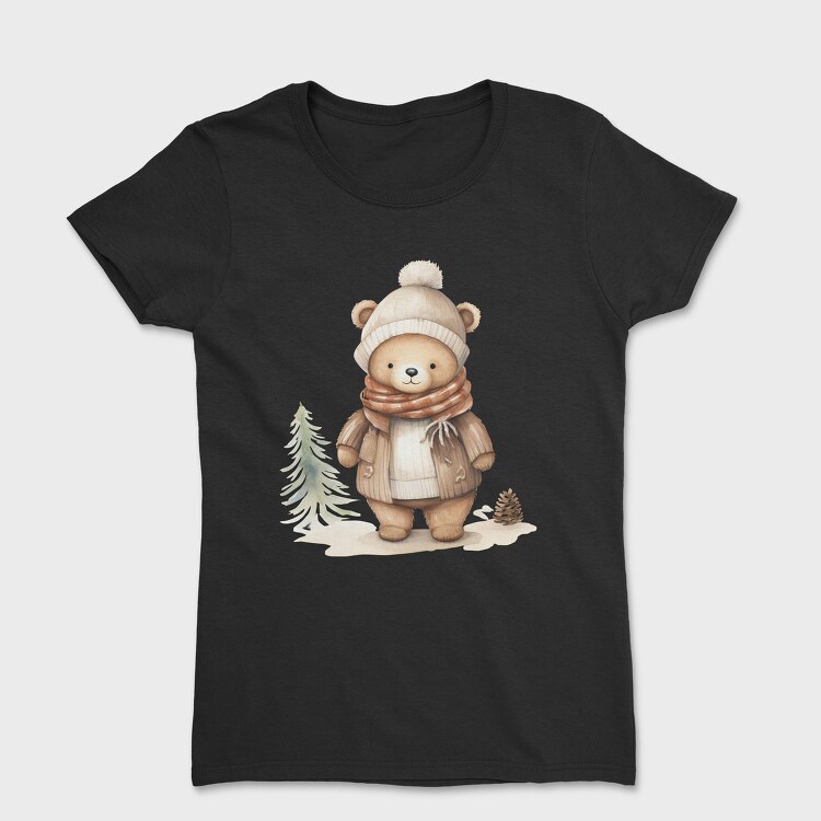 Christmas Bear Snowy, Tricou Femei