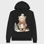 Christmas Bear Snowy, Hanorac Oversize Barbati (Unisex)