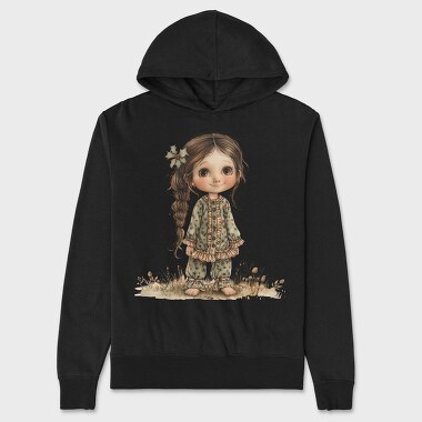Christmas Bell Girl, Hanorac Oversize Barbati (Unisex)