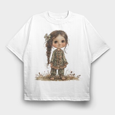 Christmas Bell Girl, Tricou Oversize Barbati (Unisex)