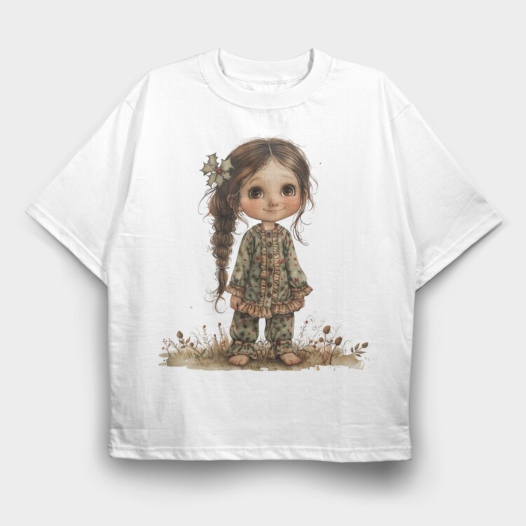 Christmas Bell Girl, Tricou Oversize Barbati (Unisex)