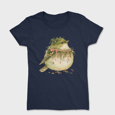 Christmas Bird Wreath, Tricou Femei