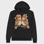 Christmas Birds Wreath, Hanorac Oversize Barbati (Unisex)