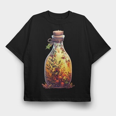Christmas Bottle Garden, Tricou Oversize Barbati (Unisex)