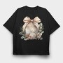 Christmas Bow Jar, Tricou Oversize Barbati (Unisex)