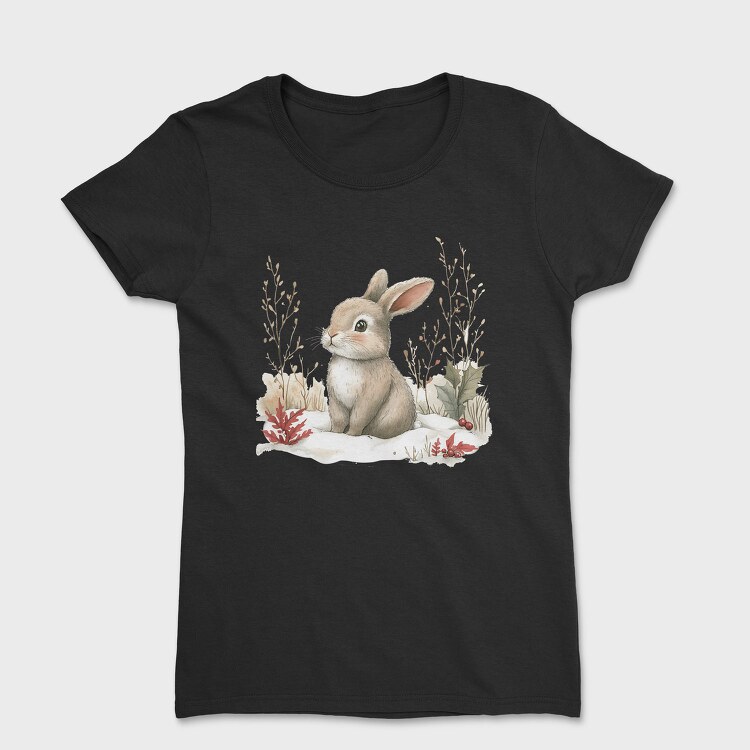 Christmas Bunny Snow, Tricou Femei