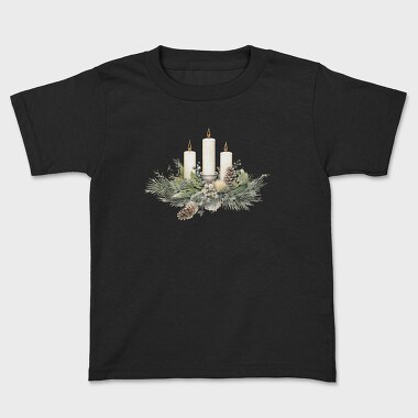 Christmas Candle Arrangement, Tricou Copii