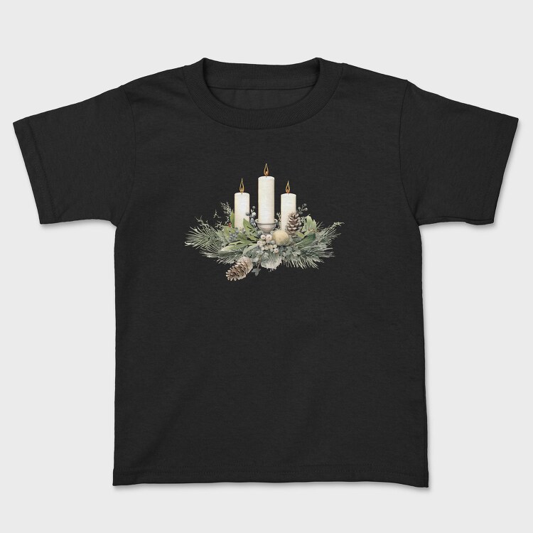 Christmas Candle Arrangement, Tricou Copii