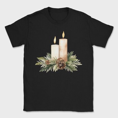Christmas Candles Arrangement, Tricou Barbati (Unisex)