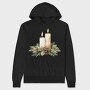 Christmas Candles Arrangement, Hanorac Oversize Barbati (Unisex)