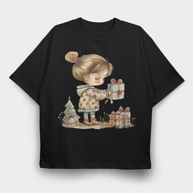 Christmas Candy Nest, Tricou Oversize Barbati (Unisex)