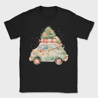 Christmas Car Tree, Tricou Barbati (Unisex)