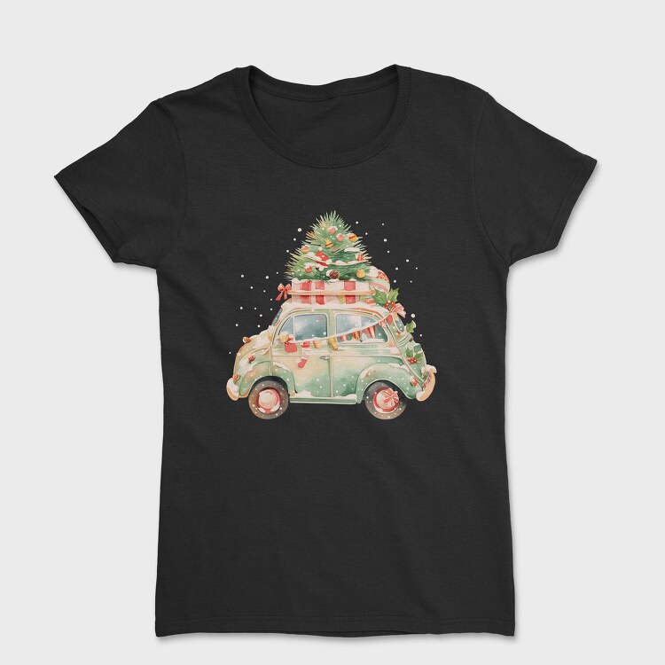Christmas Car Tree, Tricou Femei
