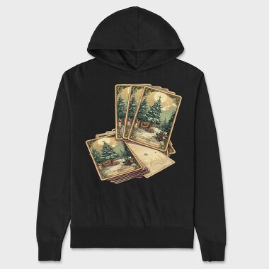 Christmas Cards Snowy, Hanorac Oversize Barbati (Unisex)