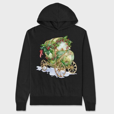 Christmas Carriage Holly, Hanorac Oversize Barbati (Unisex)
