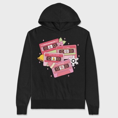 Christmas Cassettes Snow, Hanorac Oversize Barbati (Unisex)